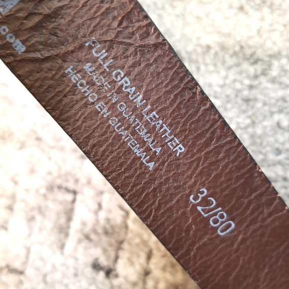 Levi's Brown Full Grain Leather Belt Size 32/80 - Picture 9 of 9